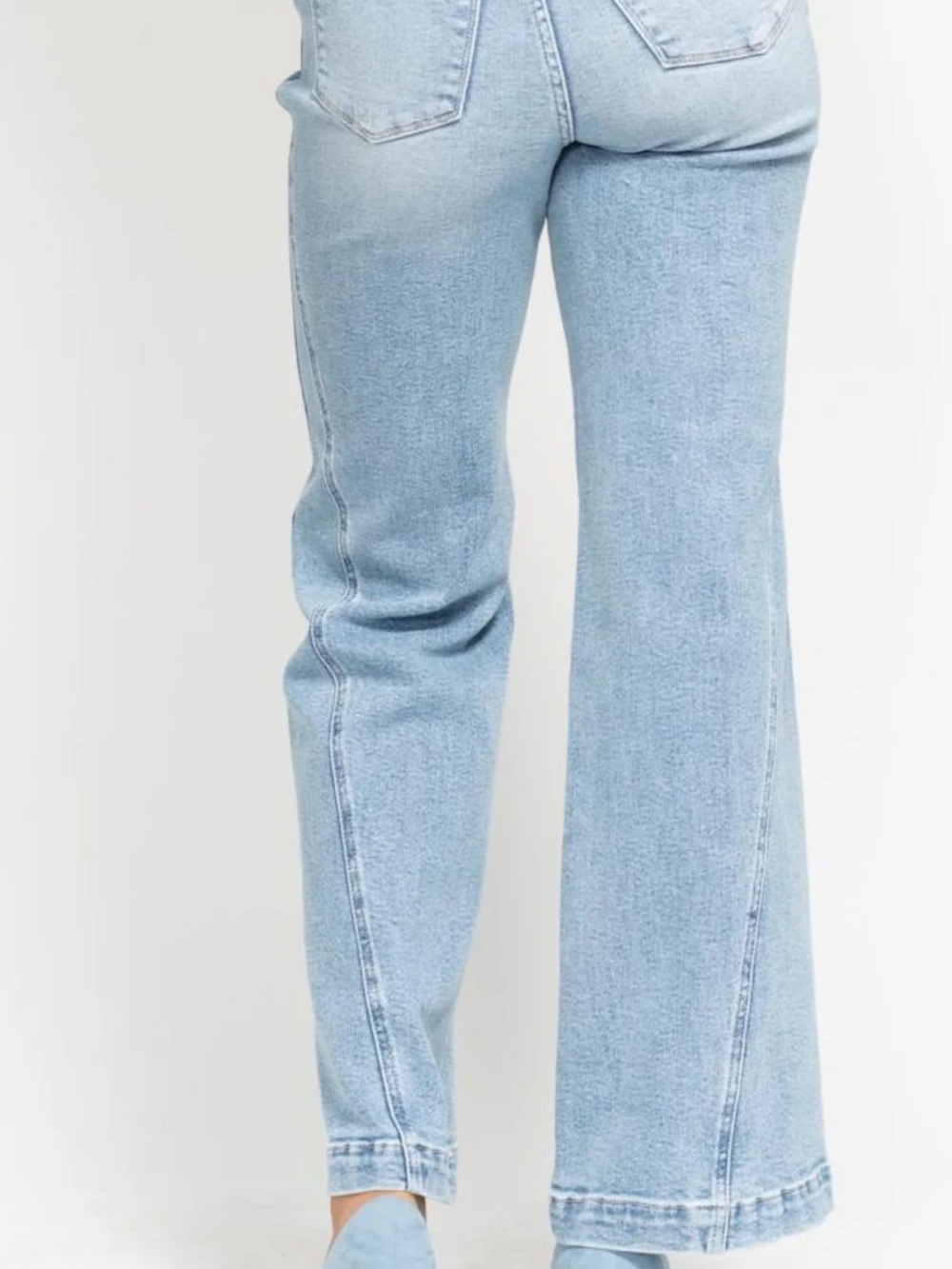 INDIGO RETRO SIDE SEAM WIDE LEG, 32" INSEAM - Picture 6 of 6